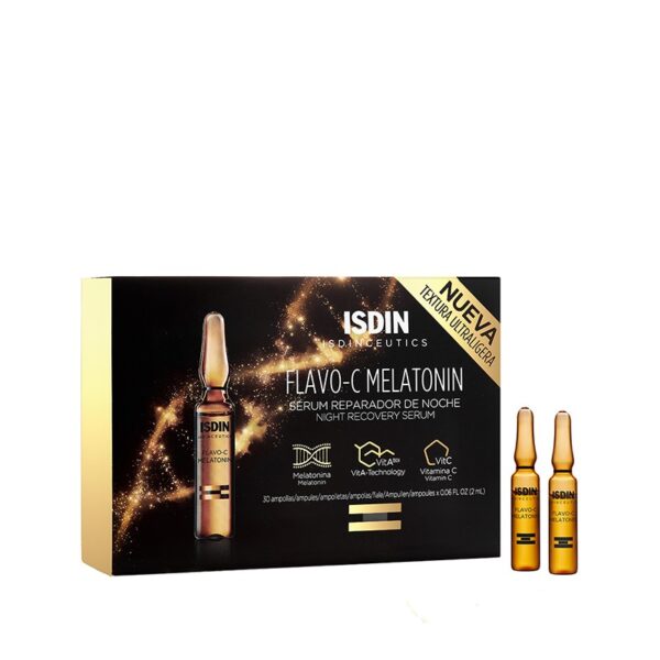 Isdin Flavo-C Melatonin Sérum Réparateur Nuit 30 ampoules de 2ml