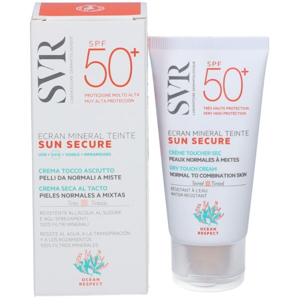 SVR Sun Secure Écran Minéral Teinté SPF50+ Peaux Normales à Mixtes 50ml