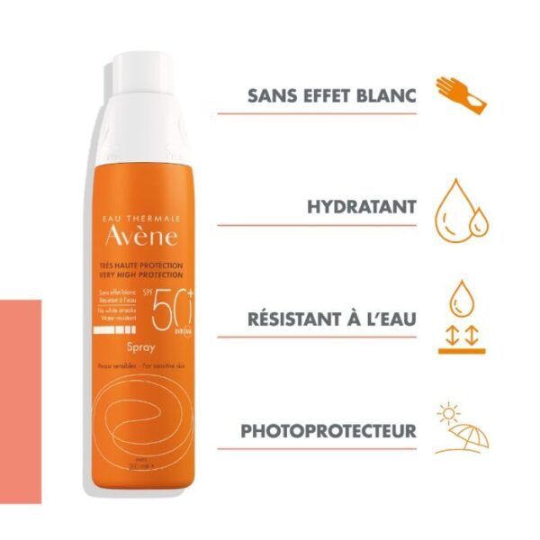 avene solaire eau thermal spray spf50 200ml