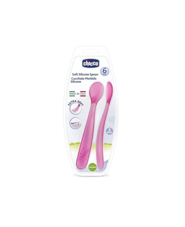 Chicco 2 cuillere silicone, 6m+