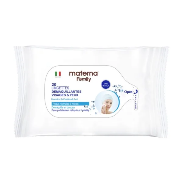 Materna lingettes demaquillantes visage et yeux b20