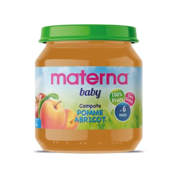 MATERNA compote pomme abricot 130g