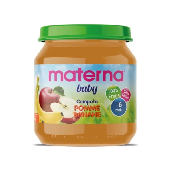 MATERNA compote pomme banane 130g