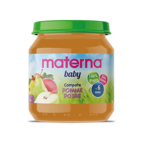 MATERNA compote pomme poire 130g